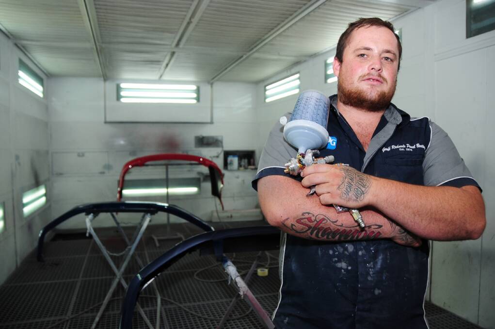 Lewis Richards has attracted plenty of attention on the internet since fixing up and respraying a young boy's bike for him free of charge. Photo: BELINDA SOOLE