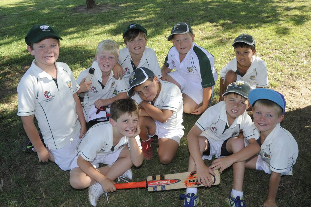 CYMS Cougars under-10s at the ground for cricket: Ryan Duggan, Beau McIntosh, Aston Warwick, Jack Walkom, Bailey Ross, Oliver Kempston, Campbell Watts, Connor Dunn and Rory Madden.