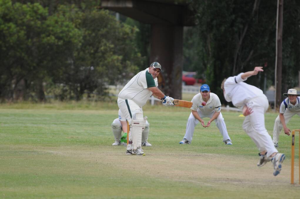 Scott Russell at the crease for CYMS on Saturday.