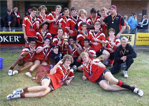 The Group 11 under-16 side which won the Country Rugby League trophy final.