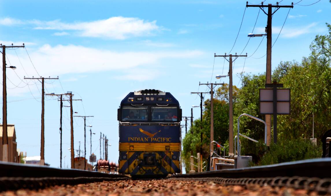 The Indian Pacific at Cook on The Nullarbor Plain. Photo: Dallas Kilponen