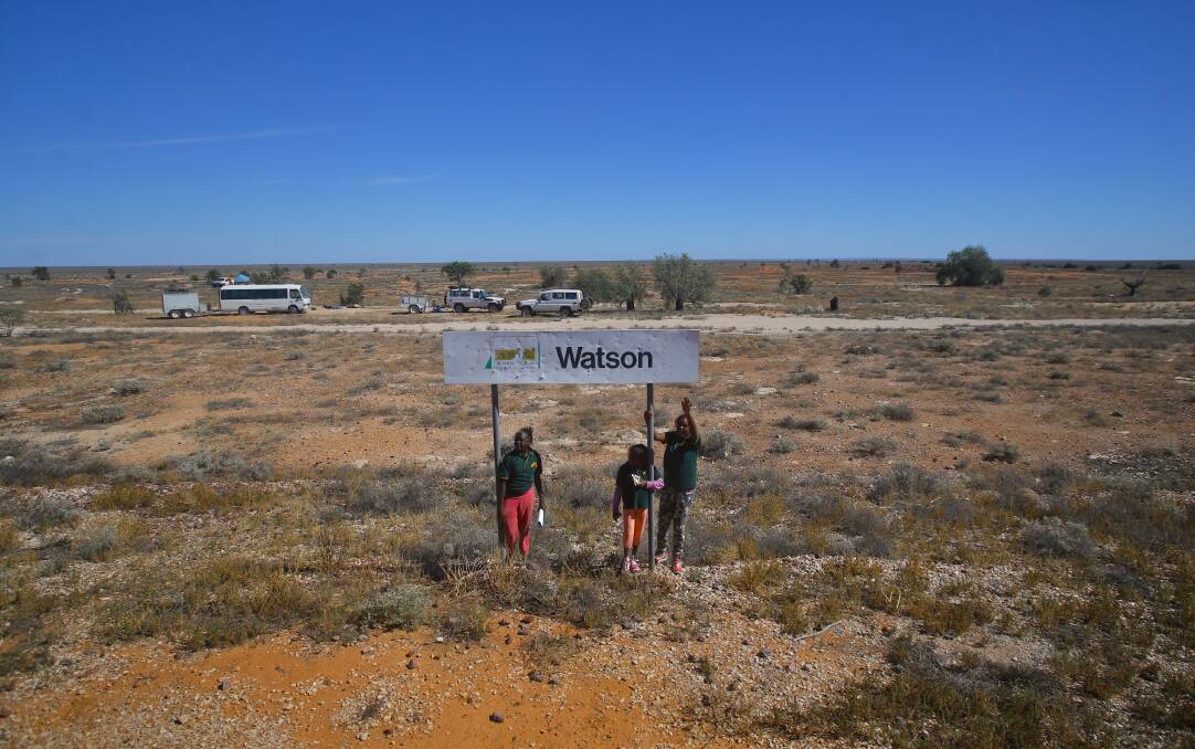 Students from Yalata Anangu School at Watson on the Nullarbor Plain. Photo: Dallas Kilponen