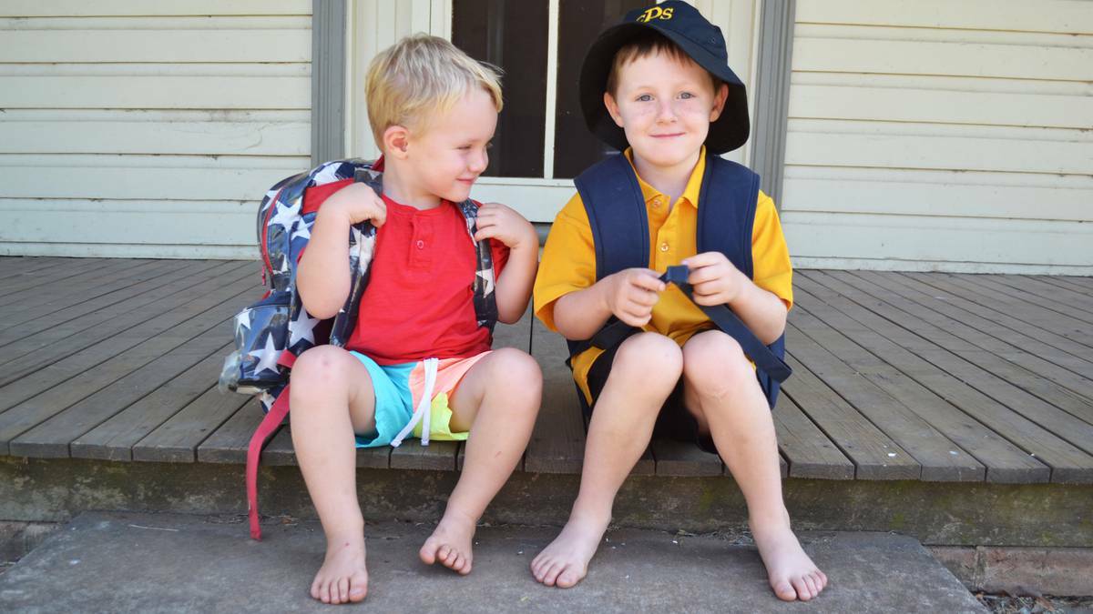 CANOWINDRA: While he won't be joining his big brother, Tyler Burn just yet, two-year-old Jay (left) is all set to go to kindergarten too in a few years time.