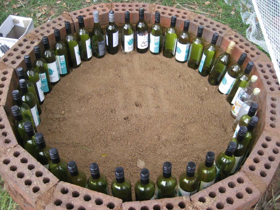 We still hope to lay a layer of wine bottles across the entire floor. 