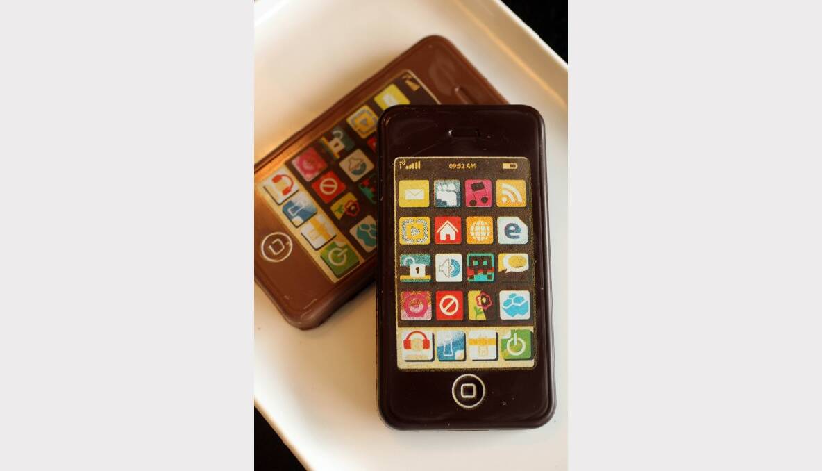 iPhone chocolate by 'Essenze Chocolate' in Caringbah. Photo: Tamara Dean