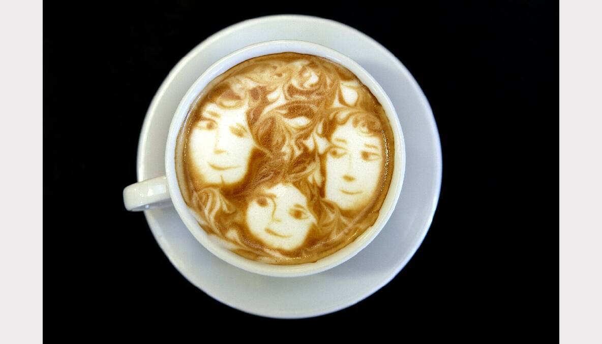 A coffee portrait by Cafe Mia barista Miray.