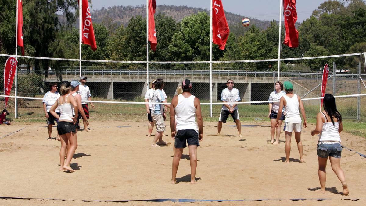 FEBRUARY: The Cootamundra beach volleyball competition and triathlon is a popular late summer event.
