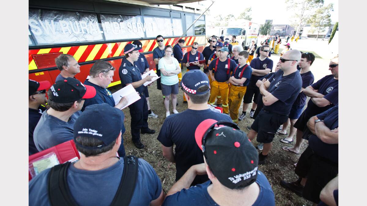   Scenes from the RFS Base at Penrith Panthers. PHOTO: GEOFF JONES 