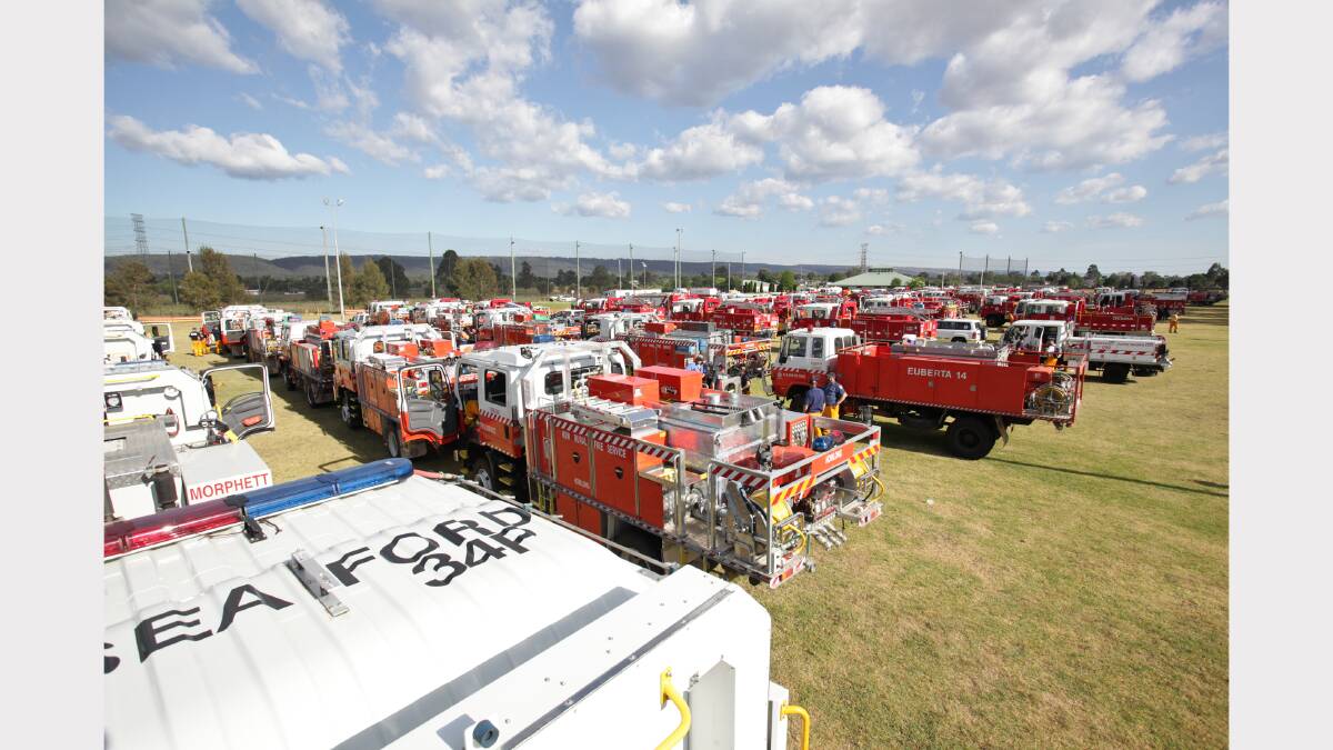   Scenes from the RFS Base at Penrith Panthers. PHOTO: GEOFF JONES 