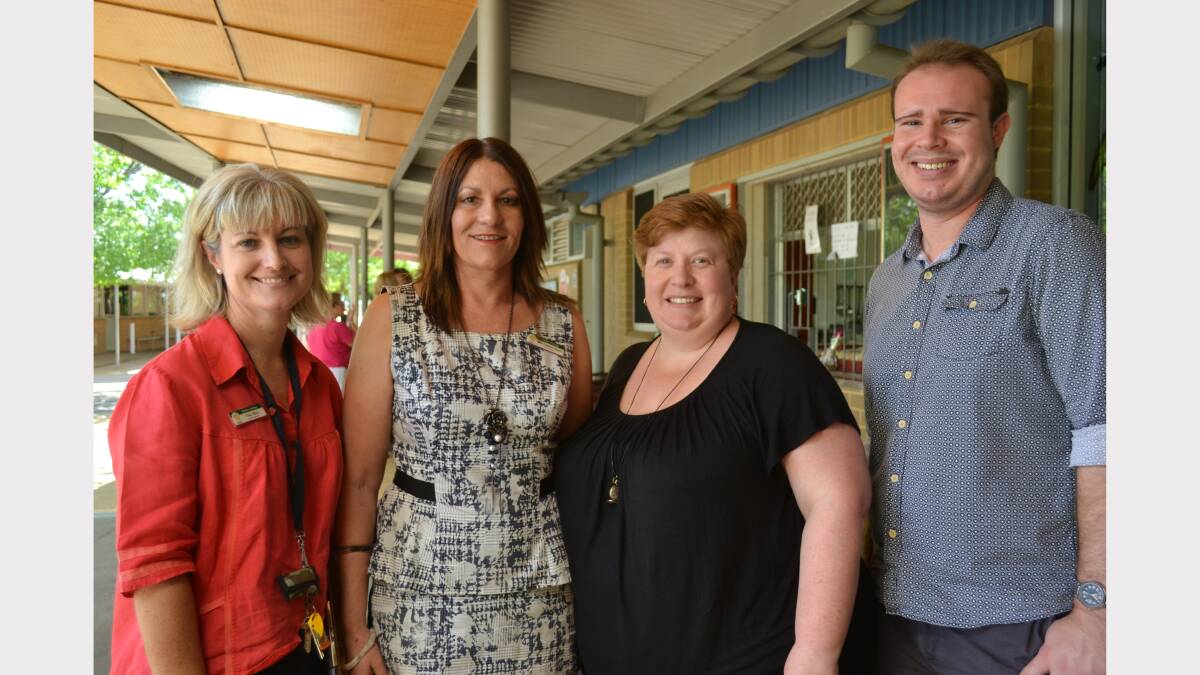 Students, staff and teachers from Dubbo College senior campus celebrated at a year 12 morning tea today. Pictured are Fleur Mara, Debbie Head, Kerrie Walters and Andrew Slater. 