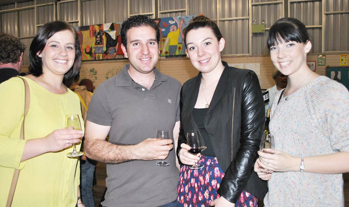 FORBES: Beth Betland, Ryan Potts, Jacqui Carbines and Kirsty Bosveld enjoy the wine tasting evening last Friday.