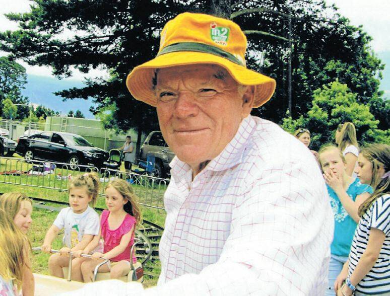 AUSTRALIA DAY HONOURS 2013: Max Laurie driving the miniature train receives an OAM.