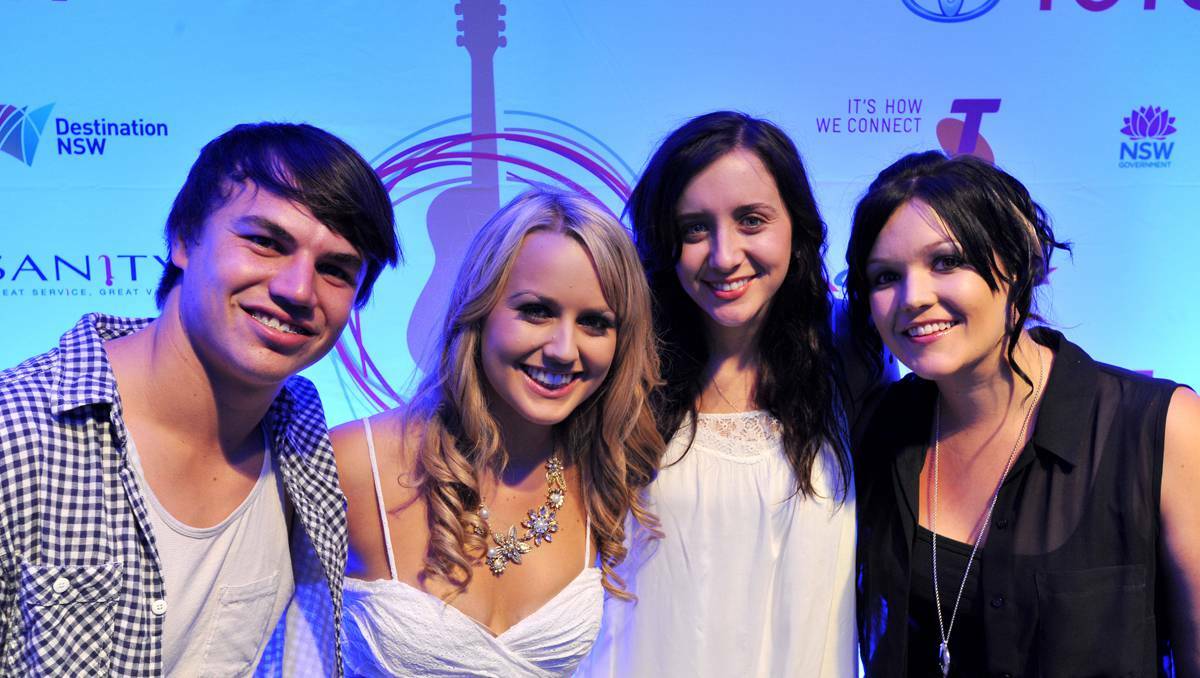 FAB FOUR: Toyota Star Maker grand finalists Nathan Lamont, Christie Lamb, Kaylee Bell and Sarah Head will battle it out for the winner's prize pack on Friday night. Photo:Barry Smith / Northern Daily Leader 210113BSA09