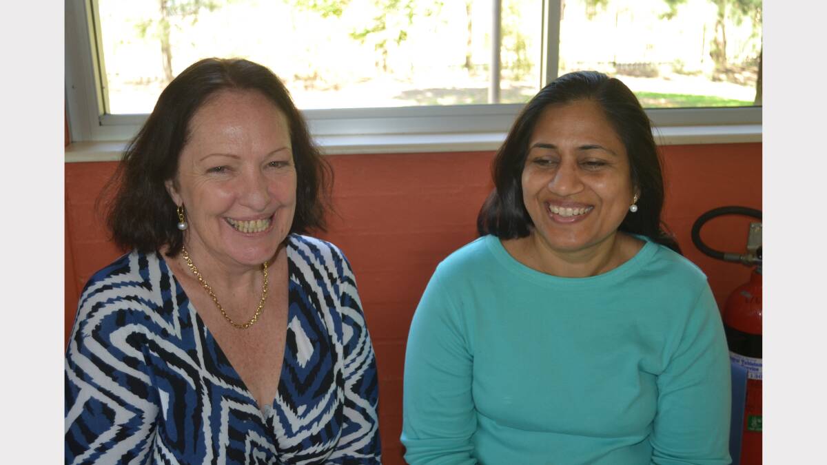 Students, staff and teachers from Dubbo College senior campus celebrated at a year 12 morning tea today. Pictured are Dr Margaret Anderson and Mrs Shalini Sinha. 