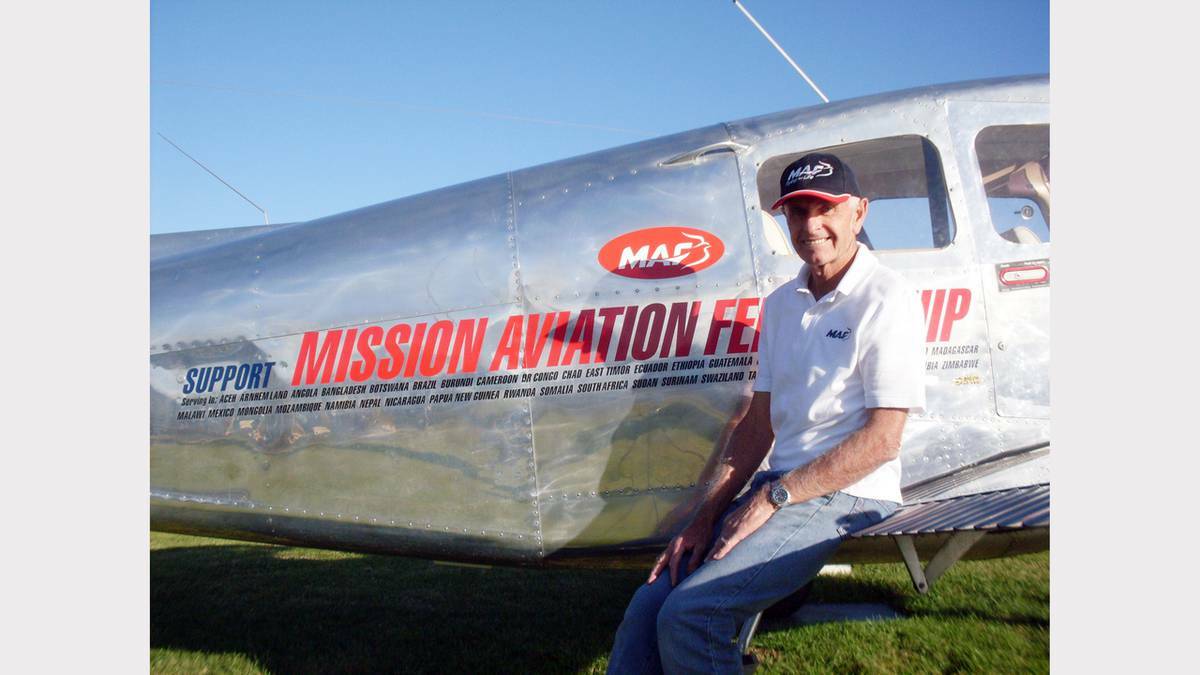 PARKES: Veteran Mission Aviation Fellowship pilot, Ron Watts who will attempt an Australian flying record in Parkes in November.