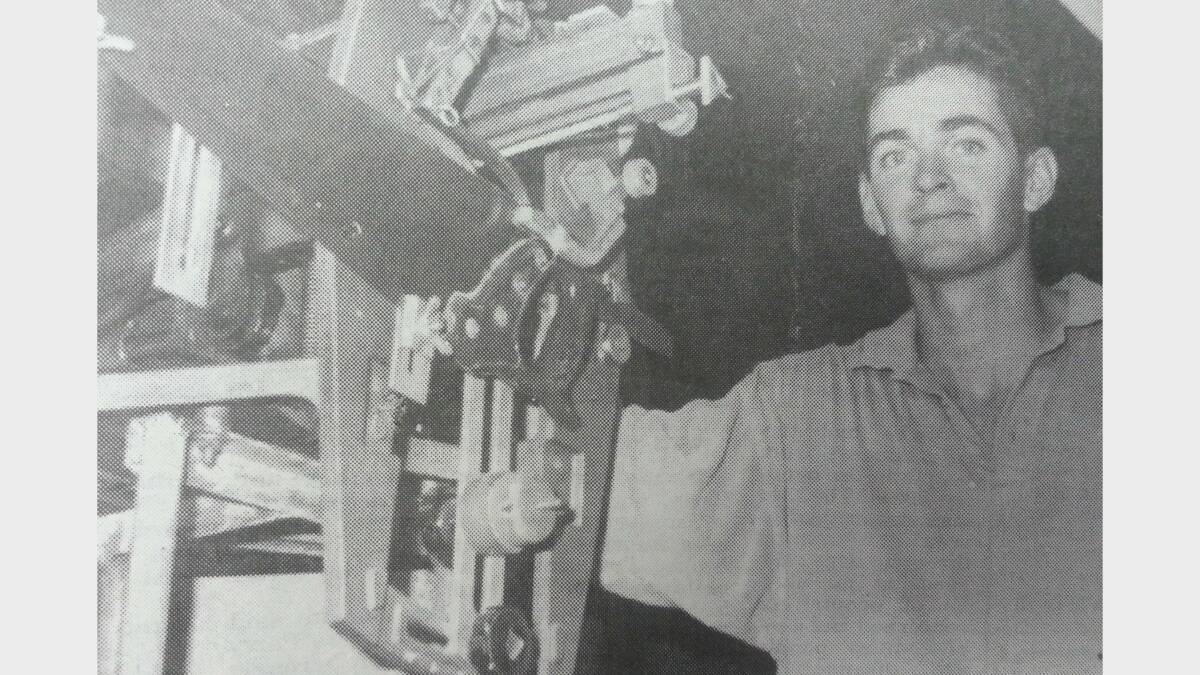 JANUARY 1993: Jason Alborough (20) who decided to open his own tool sharpening business after his previous employer Wallace and McGee closed down last year. 