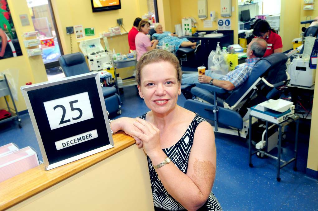 DUBBO: Jen Shearing encourages locals to donate blood to help patients like her get through Christmas and New Years. Photo: LOUISE DONGES