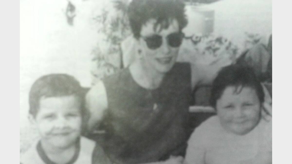 JANUARY 1993: Ben Mitchell (left) enjoying the pool with Ann and Ellen Howchin.