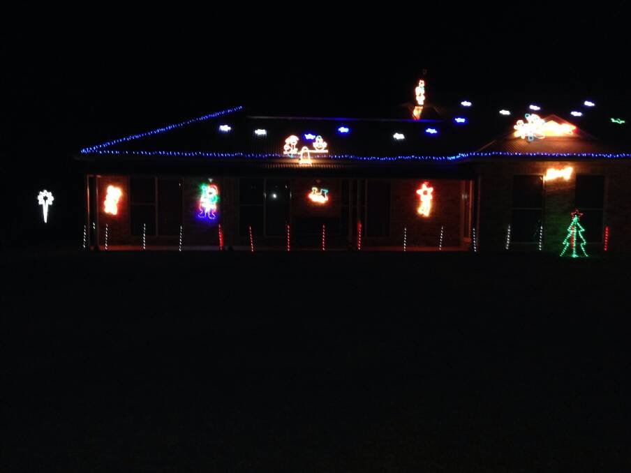 LIGHT UP: Josh Bywater sent this photo through of his place at 19 Noccundra Place. 