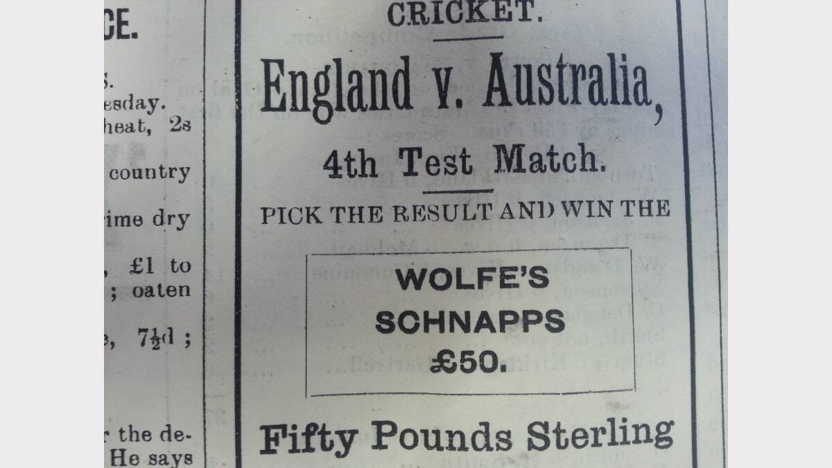 1904, the year Wolfe's Schnapps would cure all your kidney troubles. Photo: Dubbo Dispatch, 1904. 