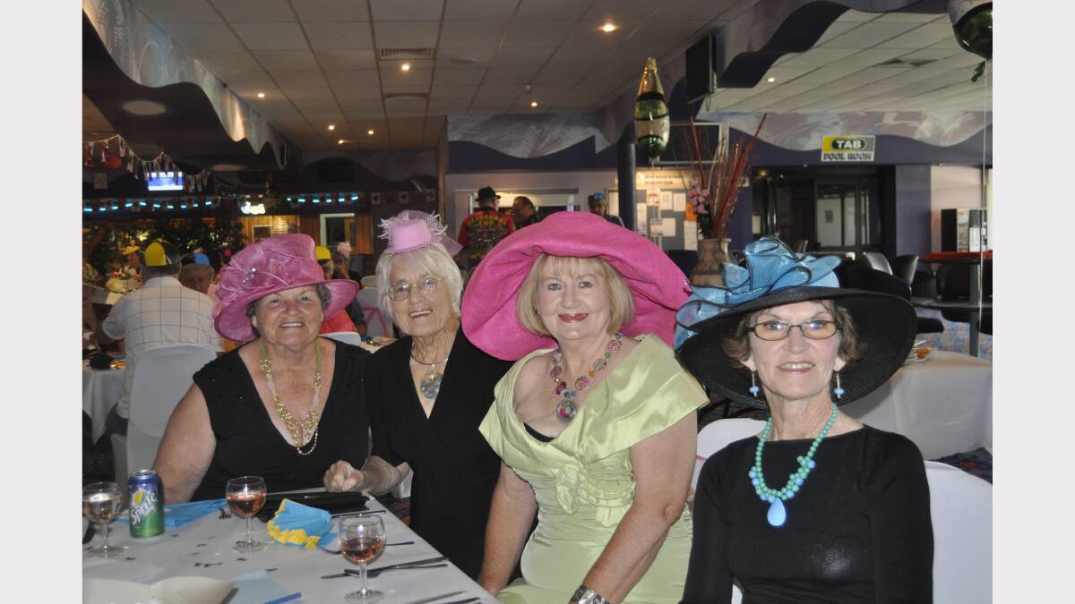 Over 1000km away from the action at Flemington these punters were soaking up the atmosphere at the Lightning Ridge Bowling Club's Melbourne Cup lunch. 