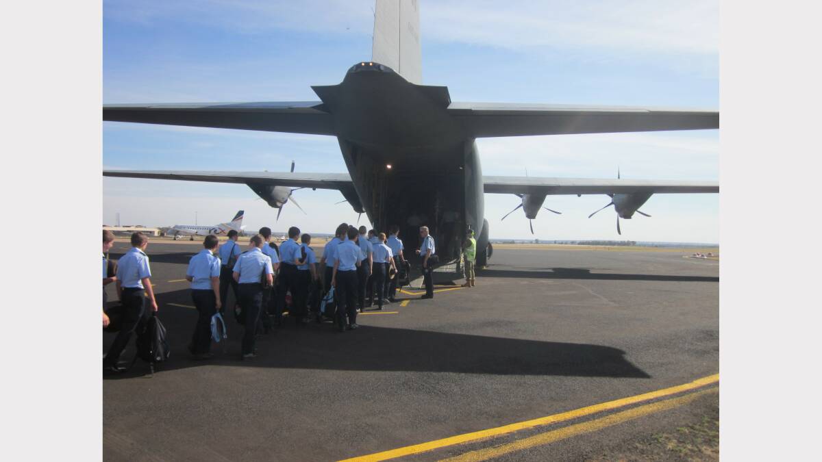 Images from the Dubbo 313 Squadron's trip to Temora. Photo: MICHAEL WHITE, Dubbo 313 Squadron