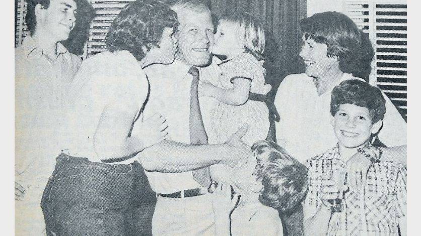 Gerry Peacocke with his family in 1981.