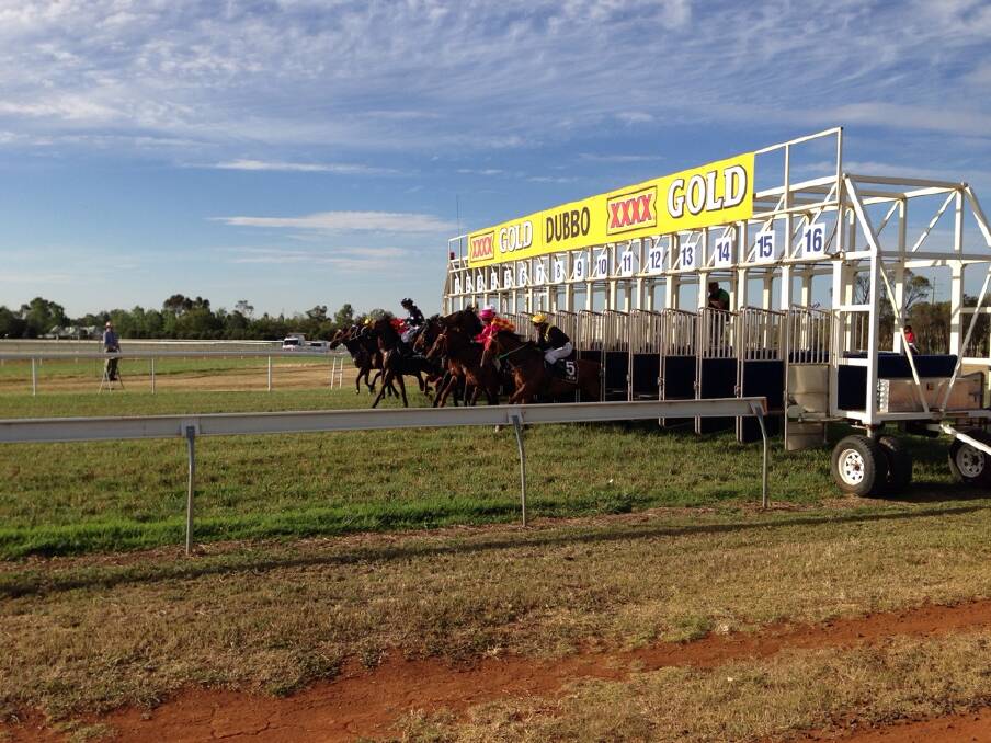 Paula Clark sent in this photo via the Daily Liberal iphone app of the racing at Dubbo on Melbourne Cup Day. Photo: PAULA CLARK