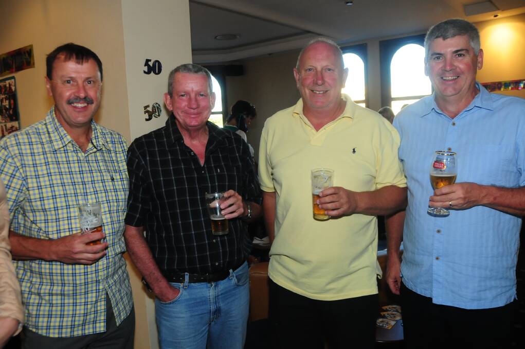 BILL RICHARDSON'S 50TH: Alex Davey, Bruce Rogers, David Thomas and Ken Howell.  Photo: HOLLY GRIFFITHS