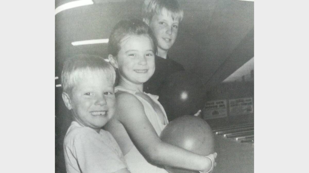 JANUARY 1993: Mark Cullen, Bree Cullen and Nathan Cullen enjoyed a break from the heat at the Dubbo Tenpin Bowl yesterday. 