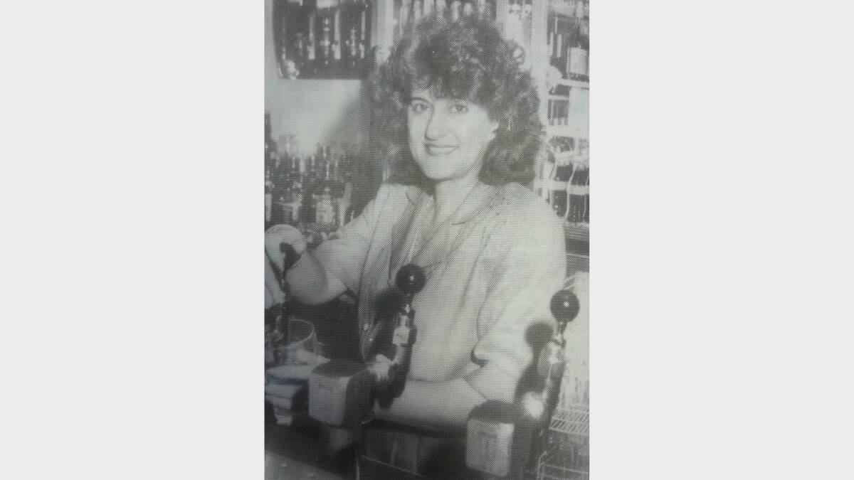 #TBT JANUARY 1993: Paula Attwood behind the bar at the Amaroo Hotel is proving the hotel industry is no longer a man's world. 