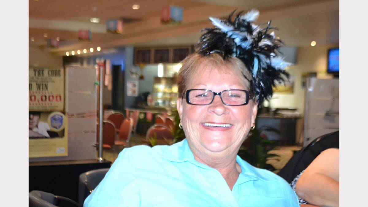 A big crowd at the Wellington Soldiers club donned the famous fascinator for the Melbourne Cup including  Rhonda Darney.
