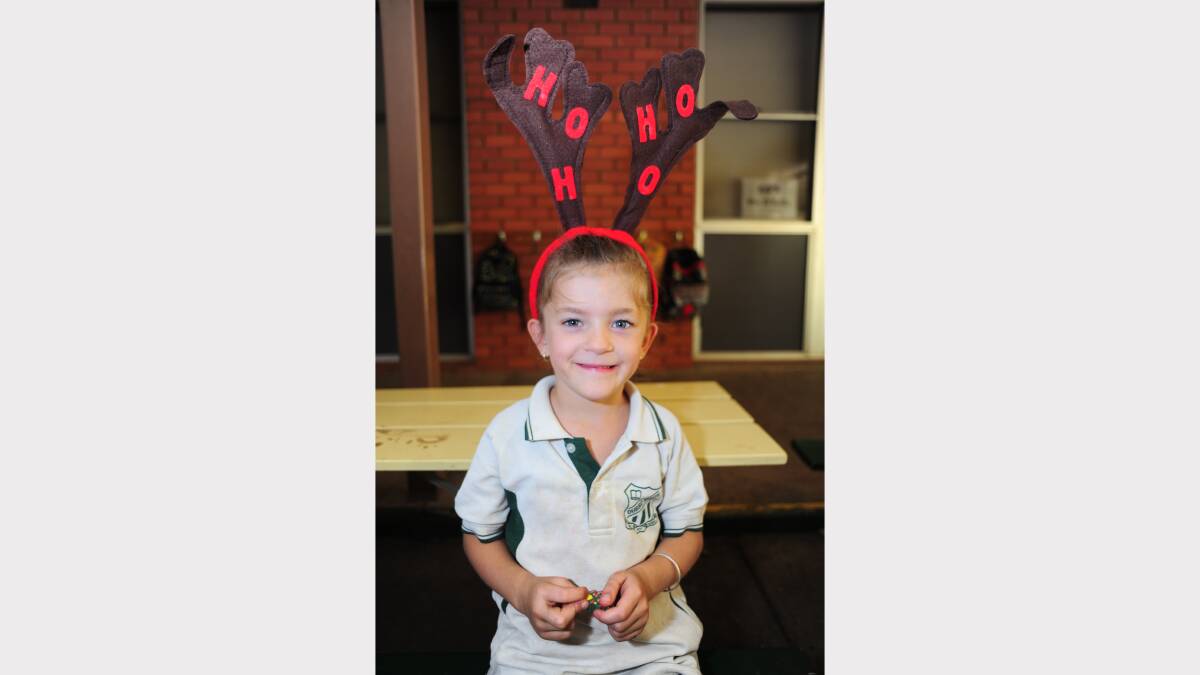 ALL I WANT FOR CHRISTMAS: Dubbo North Public kindergarten student  Savannah Wilson would like a motorbike. 