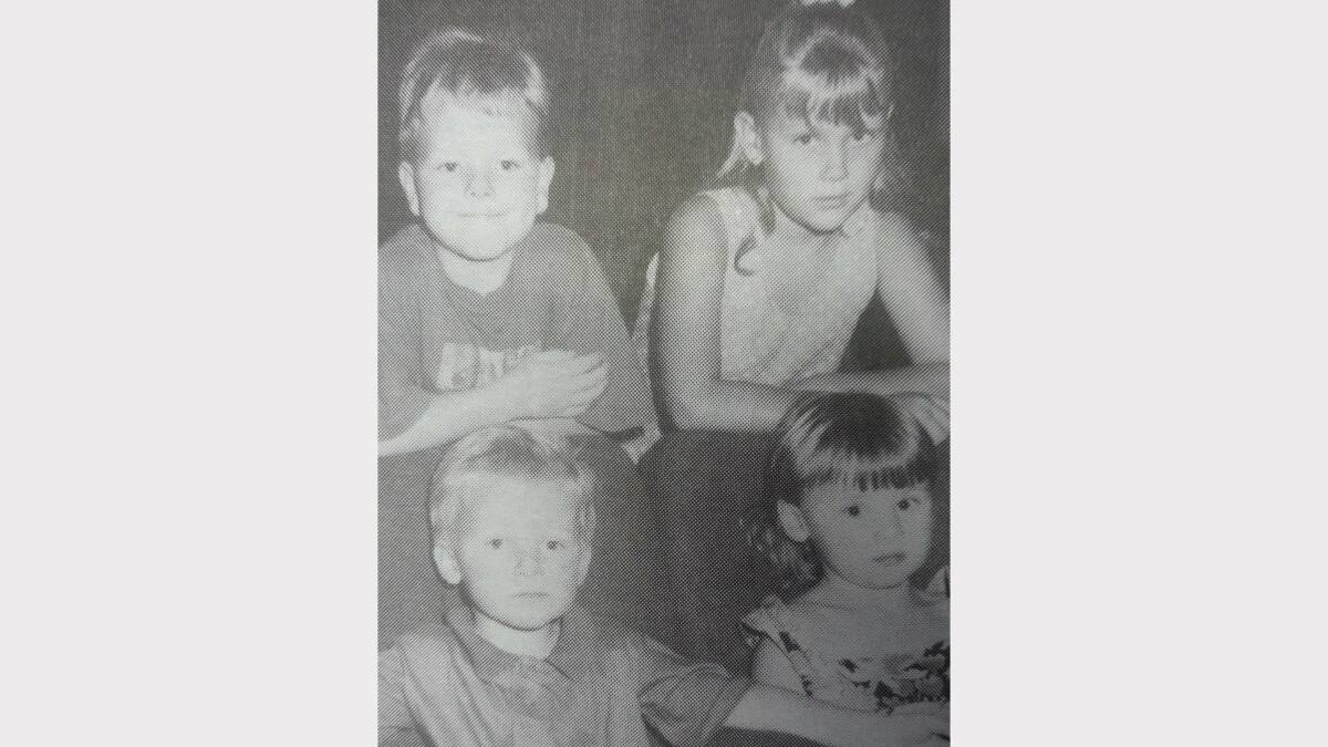 JANUARY 1993: Reece Carroll, Jade Townsend, Luke Townsend and Erica Carroll