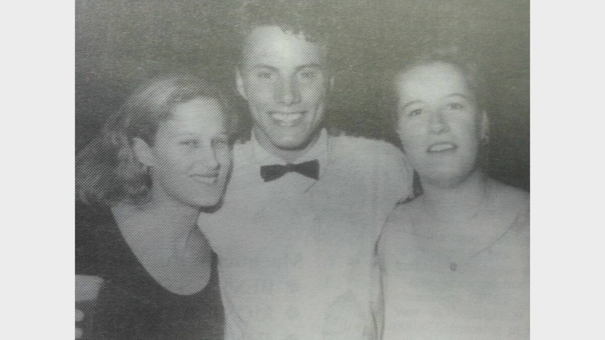 #TBT JANUARY 1993: Celebrating the New Year at the Rugby B and S were Simon Burgess (centre) with Virginia Hennessy (left) and Margaret Spora. 