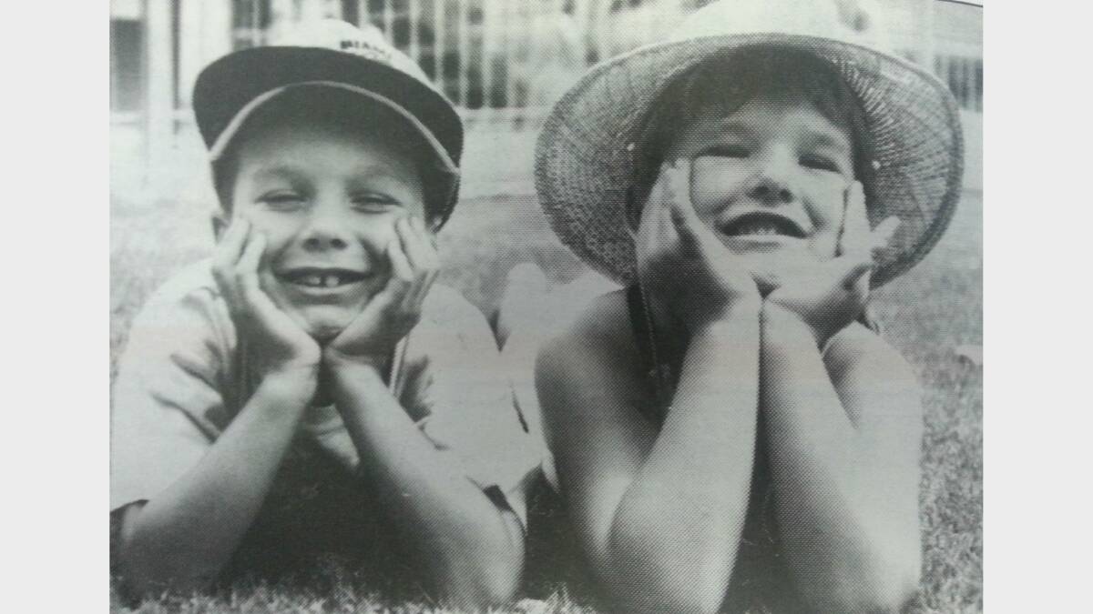 JANUARY 1993: Matthew Floyd and Simone Vandenhooff made sure they were protected from the heat by wearing their hats.