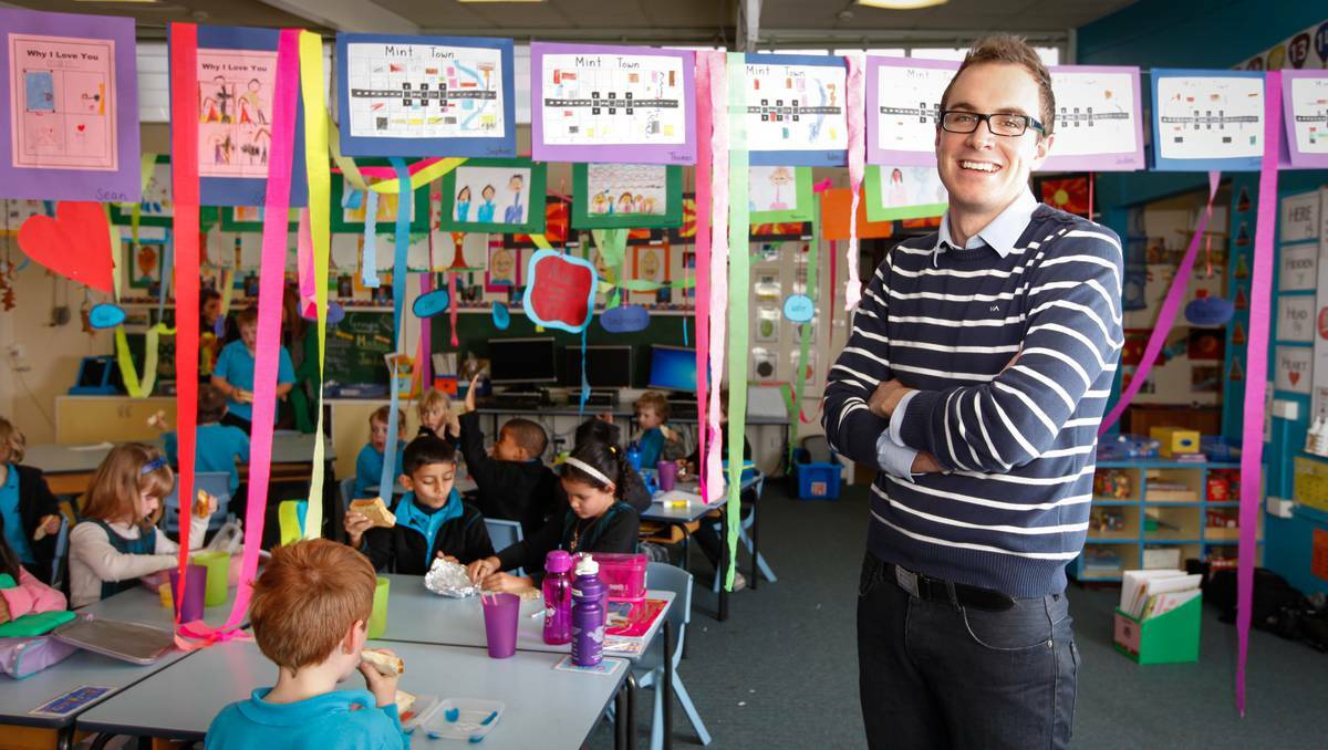 DUBBO: Former Dubbo resident and year 1 teacher of Hughes Primary School Mathew McRae was recently awarded New Educator of the Year in the ACT Public Education Excellence Awards. Photo: Katherine Griffiths, Canberra Times