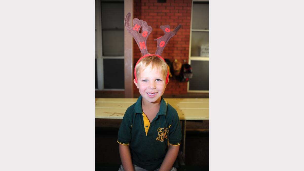 ALL I WANT FOR CHRISTMAS: Dubbo North Public kindergarten student  Justin Baxter would like an ipod and an ipad. 