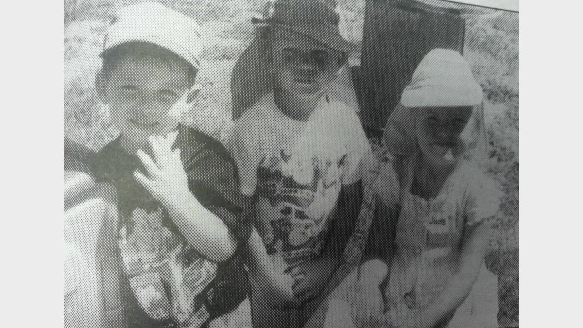 JANUARY 1993:  Enjoying their day at Orana Heights Day Centre were Daniel Jeffery, Daniel Scott and Jade Rogers.