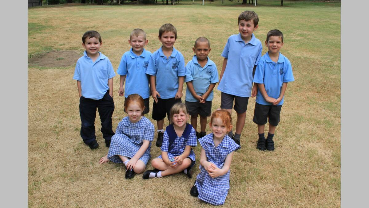 KINDY KIDS 2011 GEURIE PUBLIC SCHOOL: Zachery Tomkins, Jack Broomfield, Camryn Boland, Vincent Barlow, Peter Barns, Cody Tickle, Sophie Simpson, Keisha Meharg, Rose Purcell