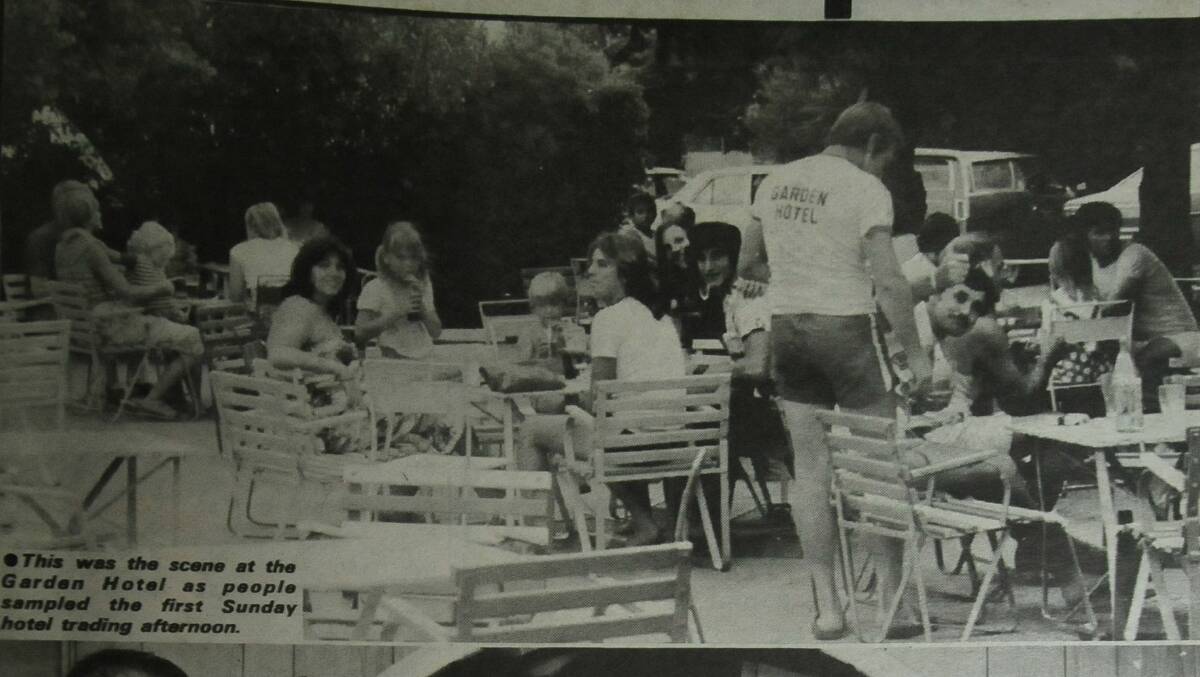 #THROWBACK THURSDAY:The scene at teh Garden Hotel as people sampled the first Sunday trading afternoon. 