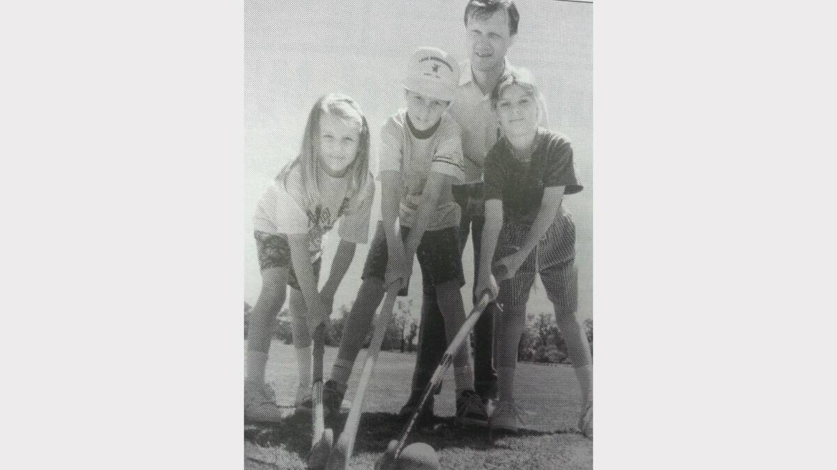 #TBT JANUARY 1993: Looking forward to the hockey clinic this weekend were Phil Gardner and children Sarah (8), James (11) and Anna (9). 