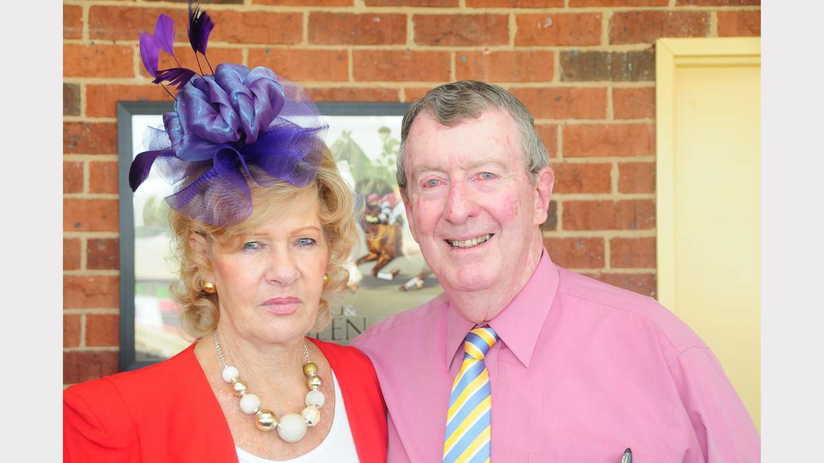 Enjoying Melbourne Cup at Dubbo Turf Club were Annemieke Neville and Ray Nolan