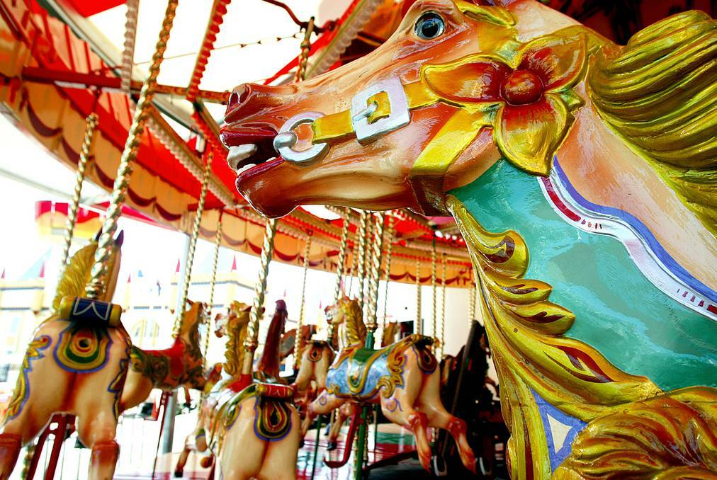 BATHURST: Tony Thorpe believes a grand old carousel, like this one at Luna Park, could brighten the city centre