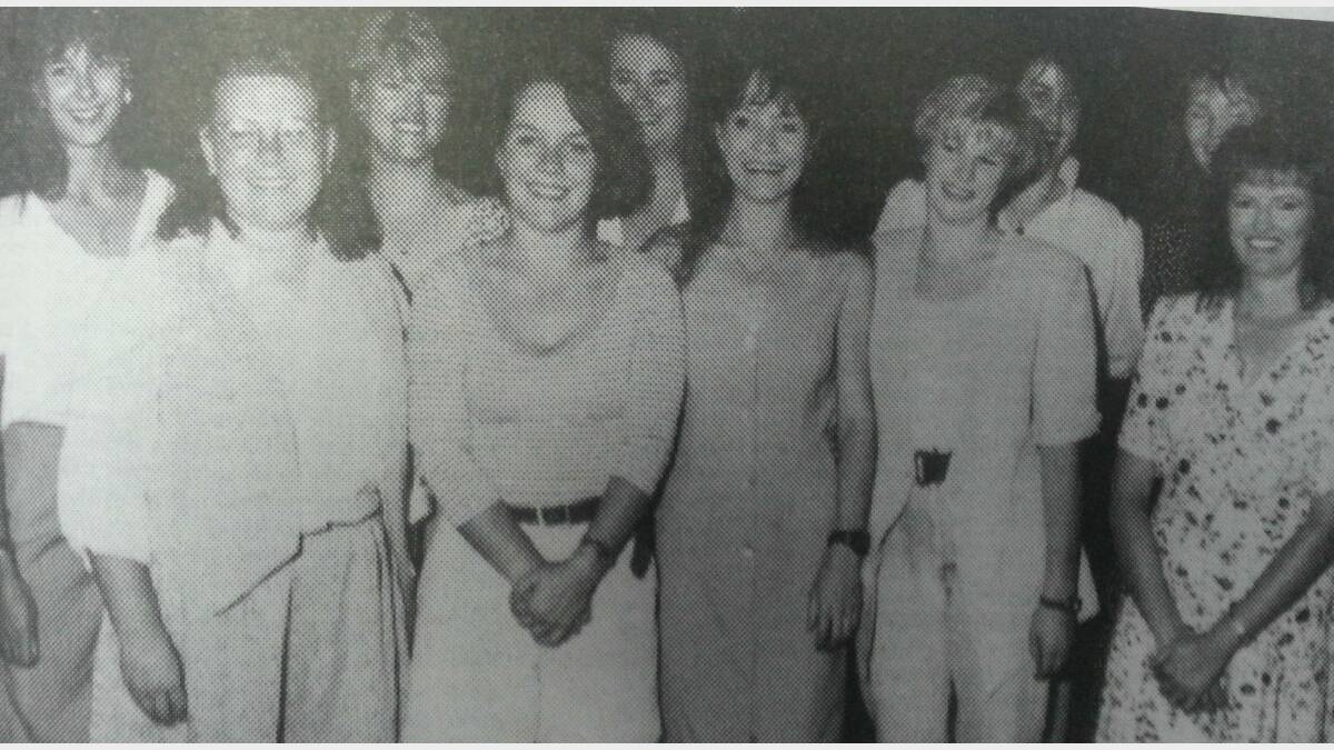 JANUARY 1993: Jodie Edmunds (third from right) with Carol Donovan, Rebecca Noldt, Maria Edmunds, Kellie Edmunds, Kathu Wheatland, Sonya O'Donnell, Melissa Tilling, Ann-Marie Popplestone and Cheryl Martin. 