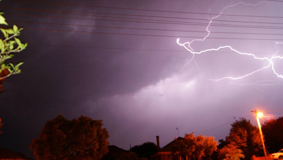 An electrical storm in Bathurst. Photo: Rebecca Ghattas
