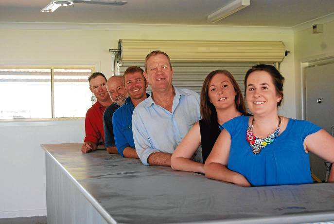 NARROMINE: Macquarie Picnic Race Club committee members Andrew Austin, George Gibson, Lucas Hamilton, Andy MacKinnon, Kerena Copelin and Lucy Watson in the new bar trackside at the Trangie Racecourse.