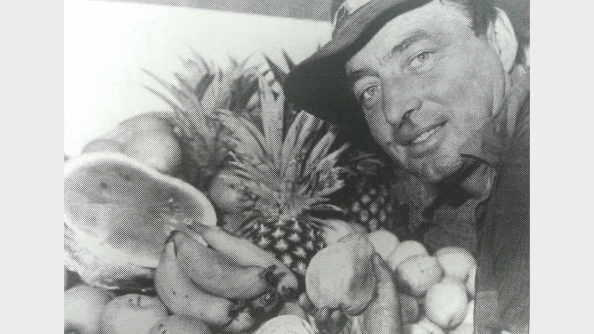 JANUARY 1993: Fruit grower Peter Nethery keeping the shelves stocked at Sunnyside Markets. 