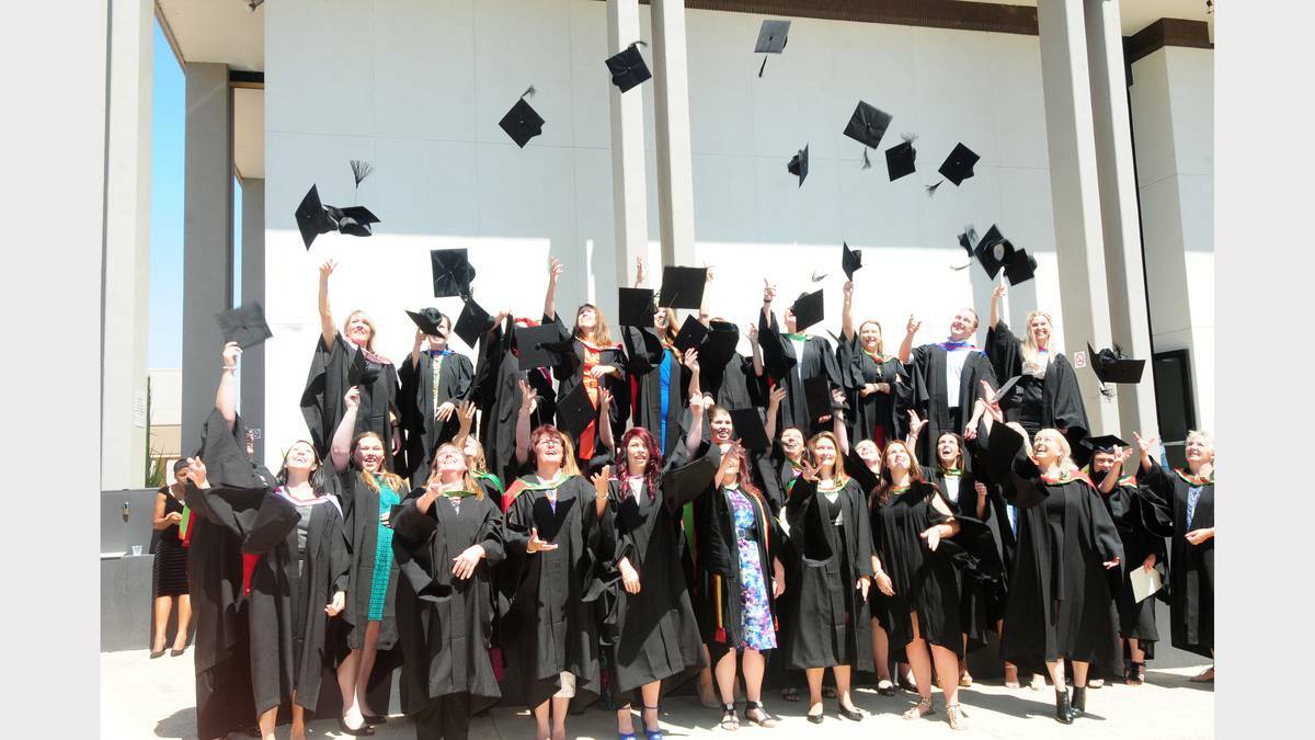 DUBBO: CSU students in Dubbo celebrated their graduation. Photo: LOUISE DONGES