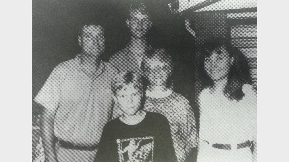 JANUARY 1993:  Craig Millard with his family (from left) father Keith, mother Chris and siter and brother Melissa and Philip. 